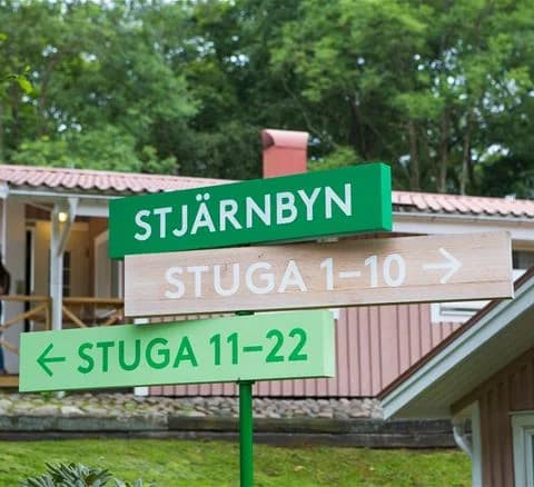 En person cyklar på en asfalterad väg i grönskande omgivning.