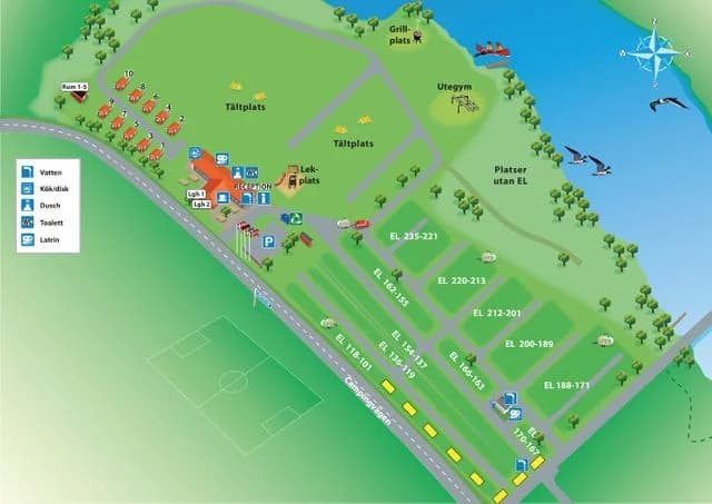 Himmelstalunds camping: En fridfull oas vid Motala Ström, nära stad och natur. Perfekt för äventyr och avkoppling.